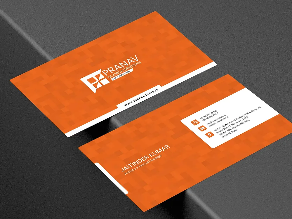 PVC White Front Back — BizCard NFC card design #1